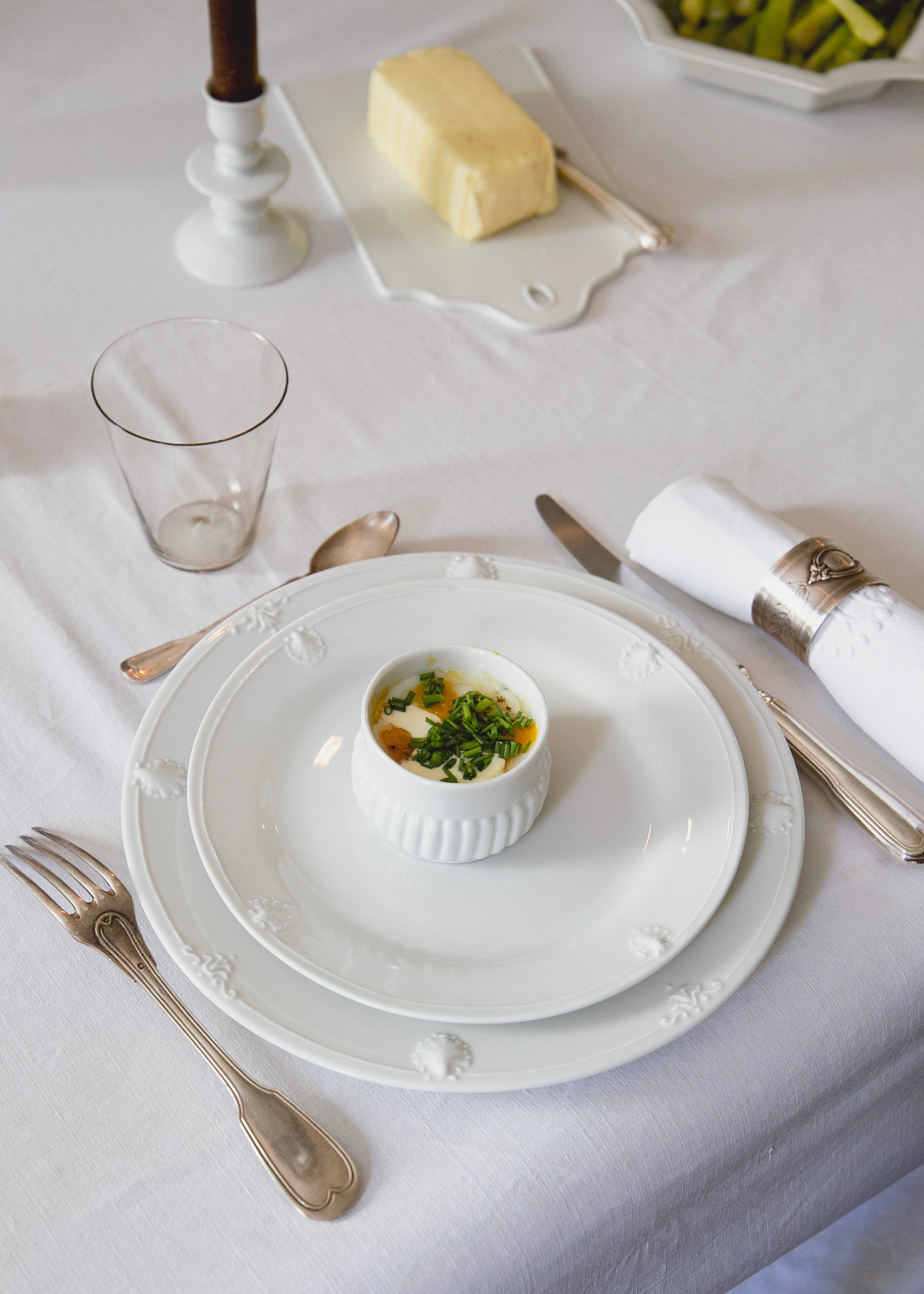 Art de la table | Assiette à dessert Saint Jacques en porcelaine