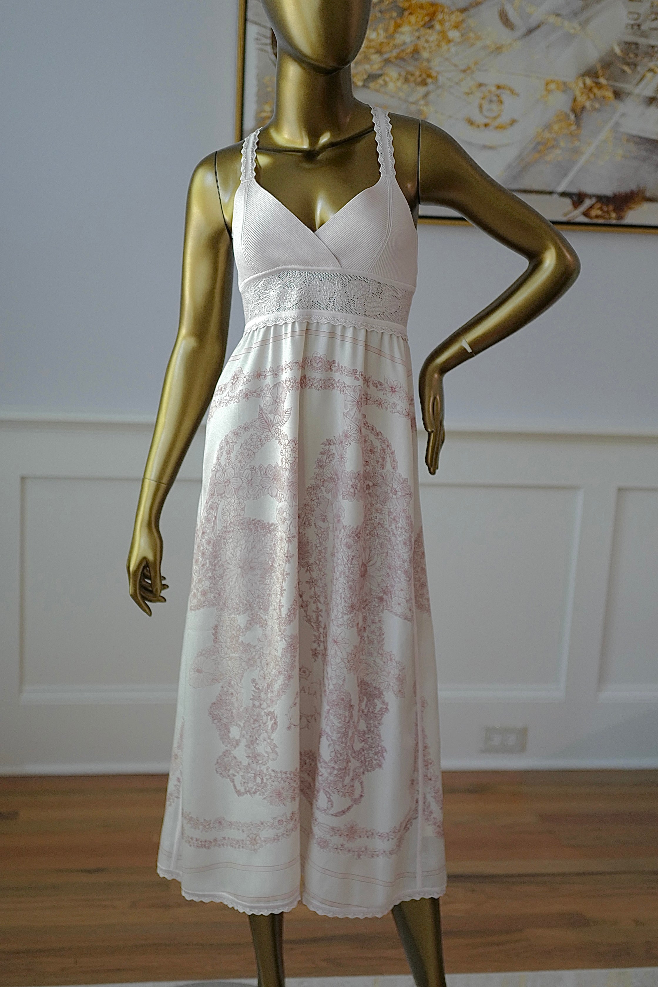 NEW Hermes “Brides de Gala en Fleurs” inspi Twillaine Silk Dress size