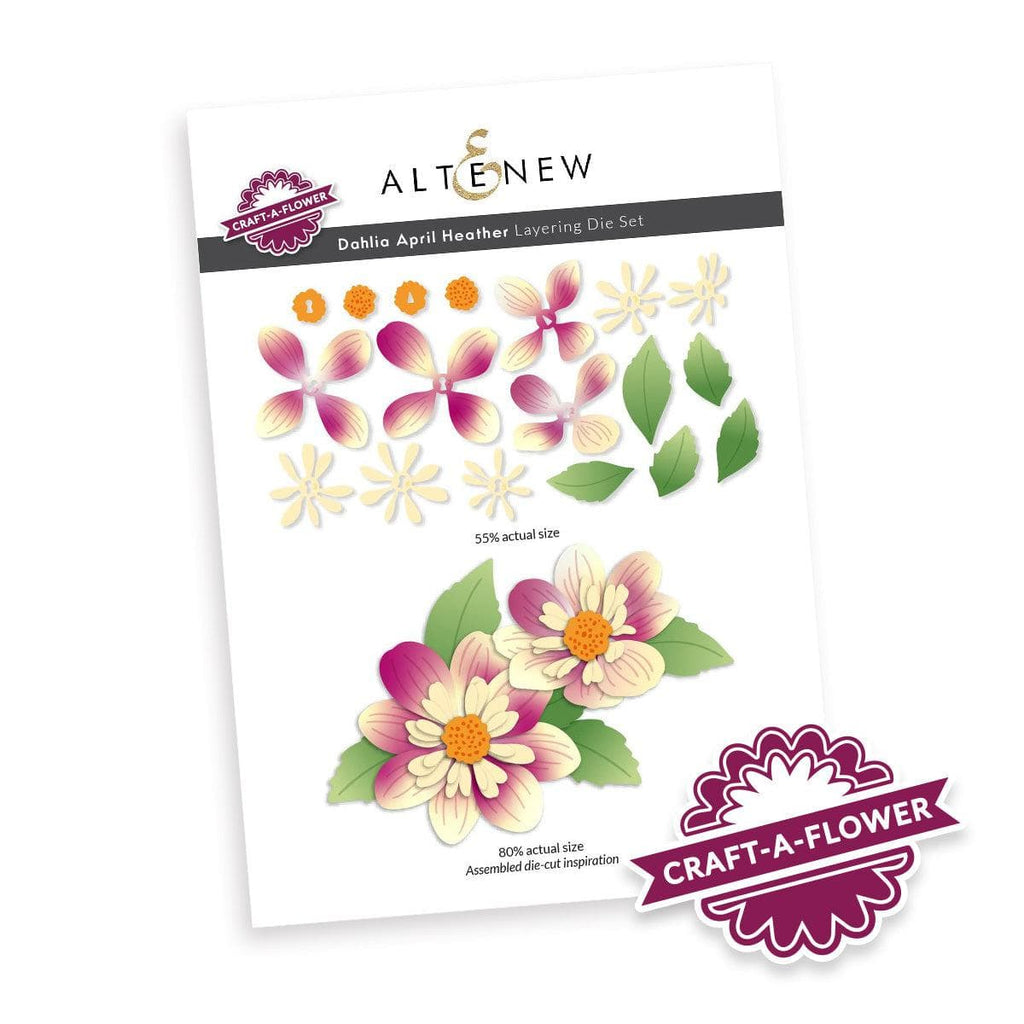 Craft-A-Flower: Dahlia April Heather Die Set | Altenew