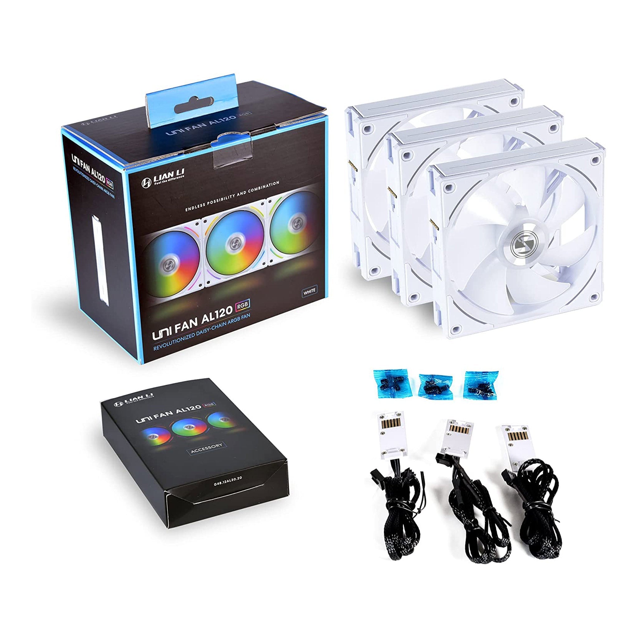 LIAN LI 3-Pack 120mm UNI FAN AL V2 Case Fan