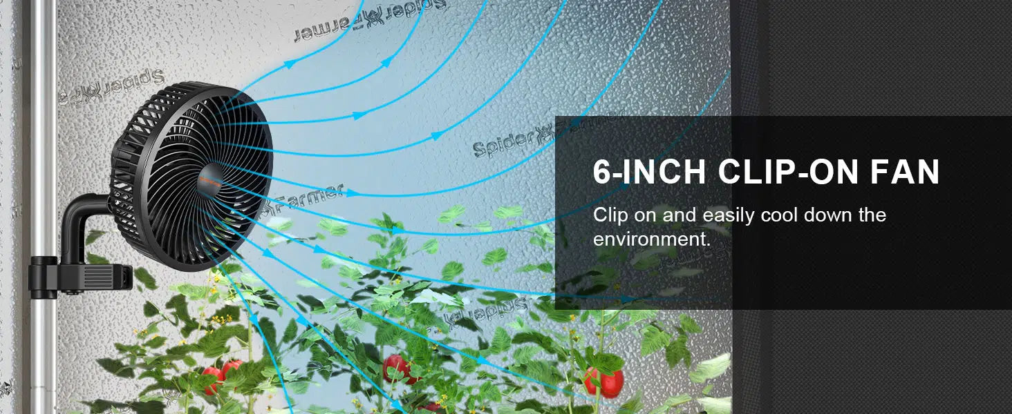 Spider Farmer グロウテント用クリップオンファン(6inc ) – ALUS HOME