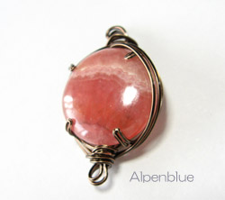 ワイヤーラッピング・インカローズのルースで作るネックレス | 手作り