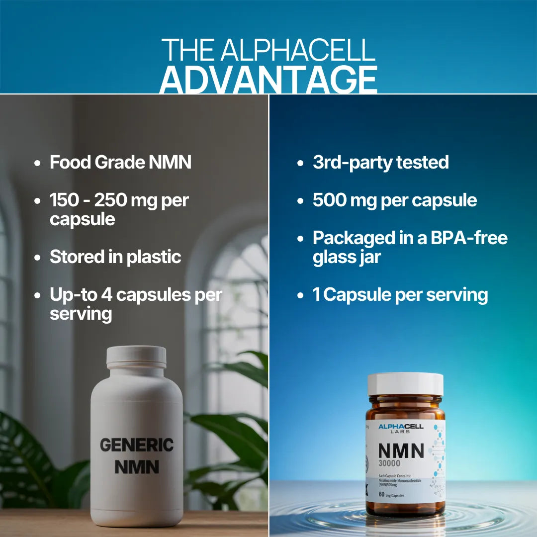 NMN 500mg Capsules | High-Purity NMN | AlphaCell