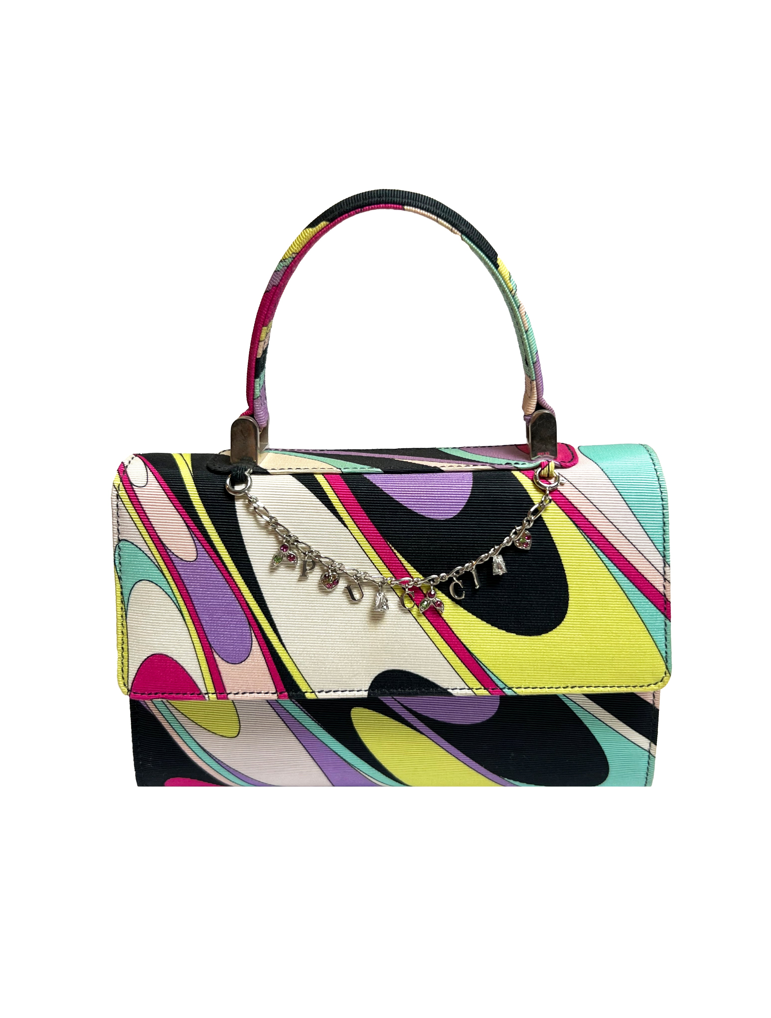 Vintage Pucci Multi Color Charm Mini Top Handle Bag – www