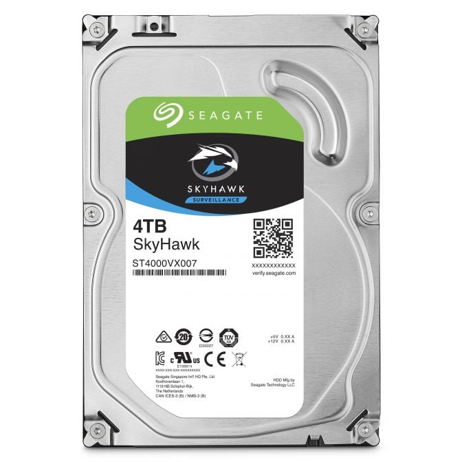 Seagate SkyHawk 4TB Surveillance Hard Drive - SATA 6Gb/s 64MB