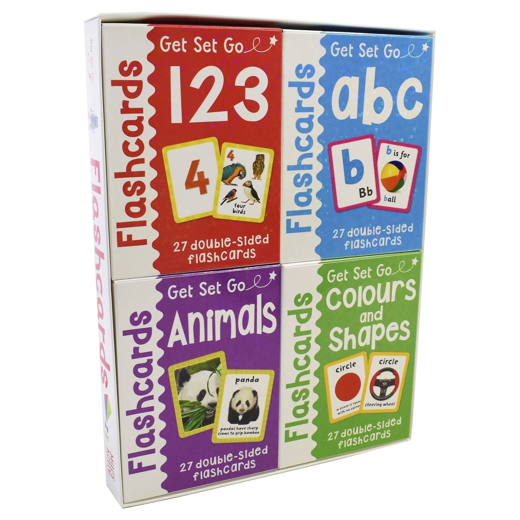 Flashcards pack - abc, 123, Animals, Colour & Shapes: Get Set Go
