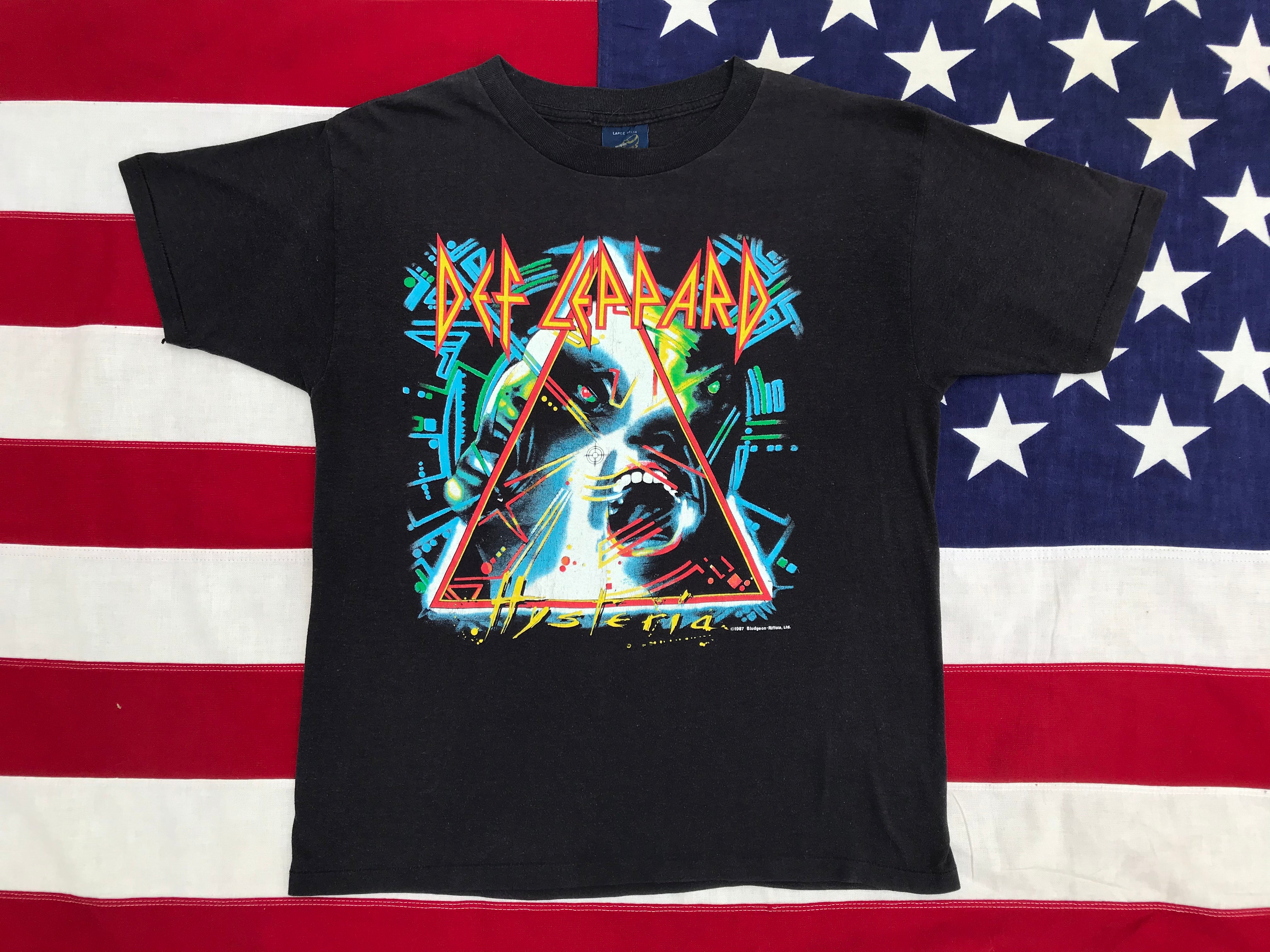 Def Leppard “ Hysteria Tour 1987 “ Original Vintage Rock T-Shirt