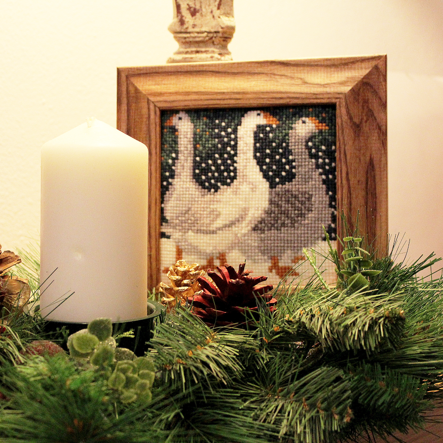 Snow Geese Mini Needlepoint Kit | Elizabeth Bradley Design