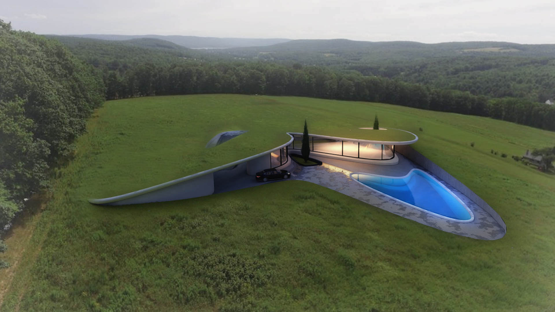 House under the hill in Nashtarood, Iran|Futuristic