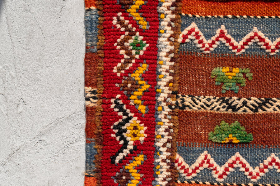 モロッコ産 1980年代 手織り絨毯】モロッカンラグ-ヴィンテージラグ