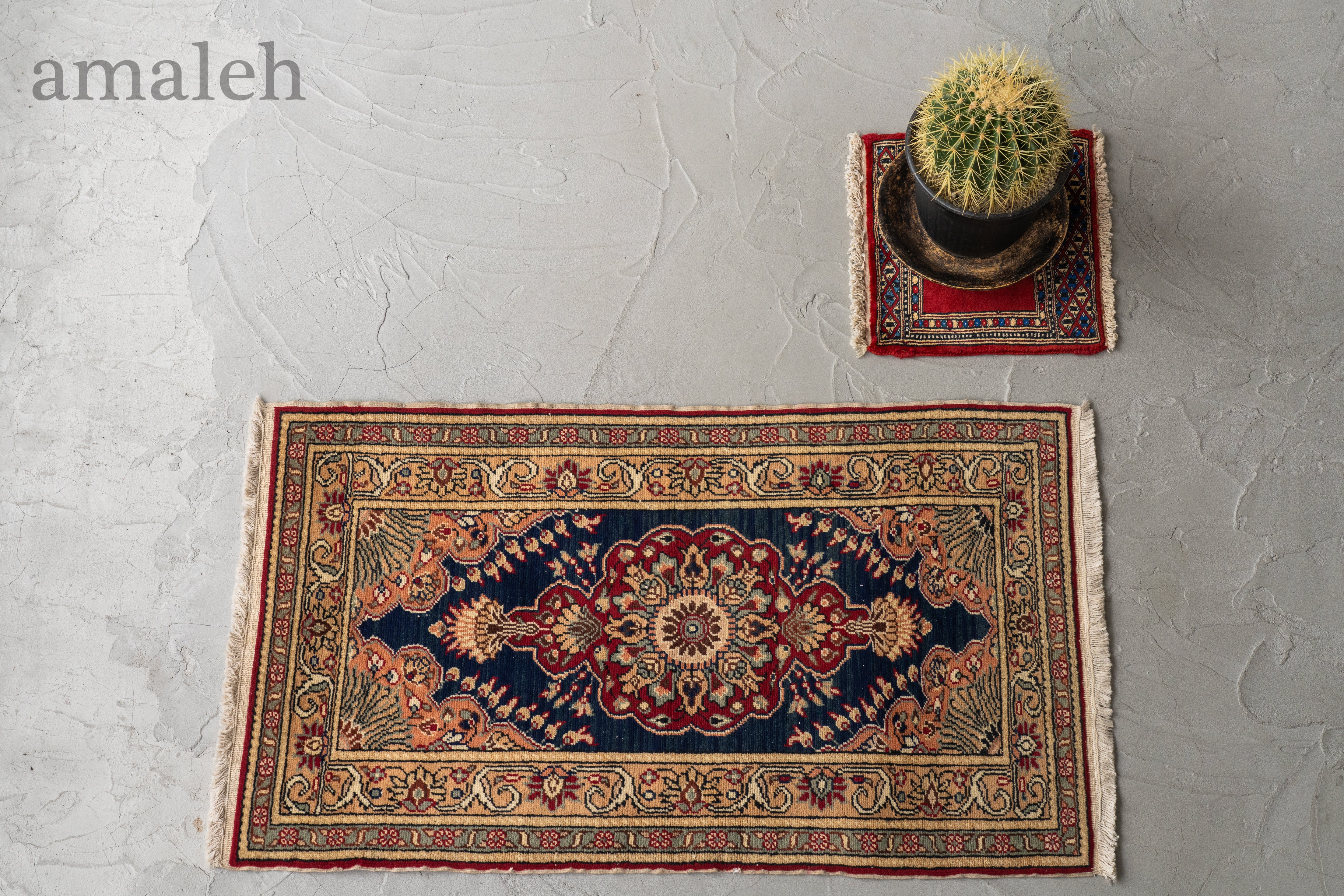 1980's vintage】291cm × 146cm 大判ビンテージラグ 1980's vintage