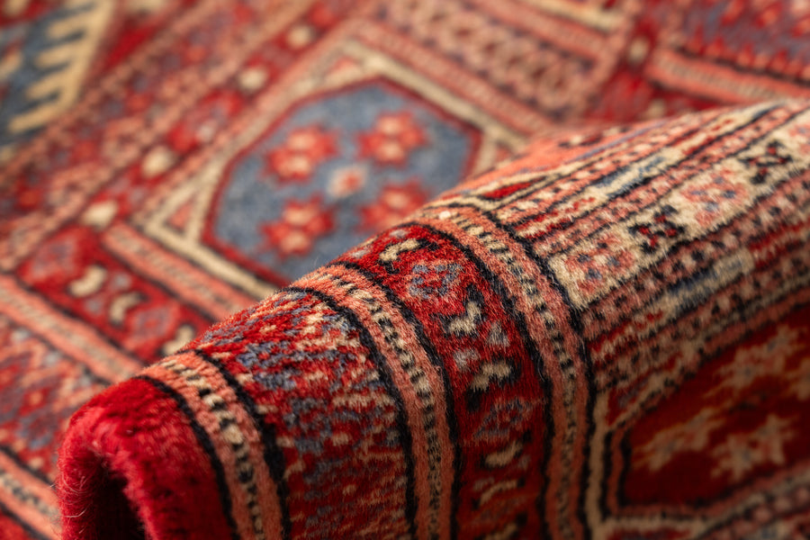 パキスタン産 1980年代 パキスタンラグ】手織り絨毯-アンティークラグ