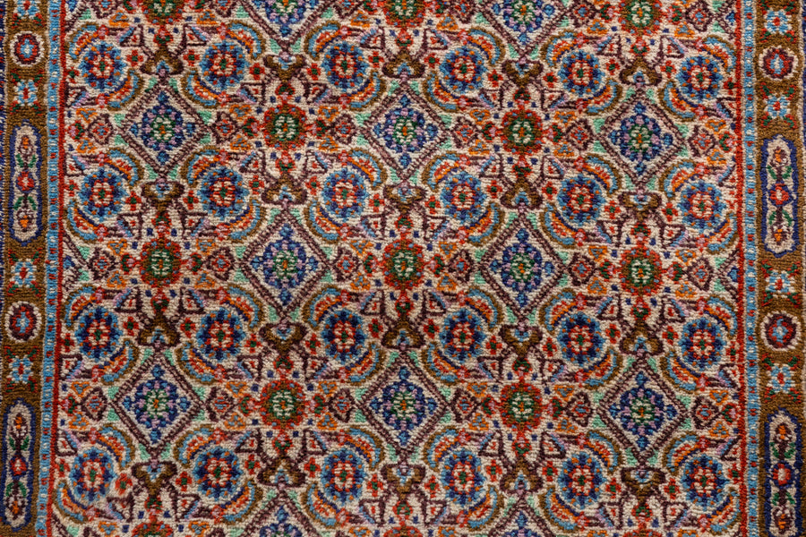 イラン産 1980年代 ペルシャ絨毯】手織り絨毯-アンティークラグ