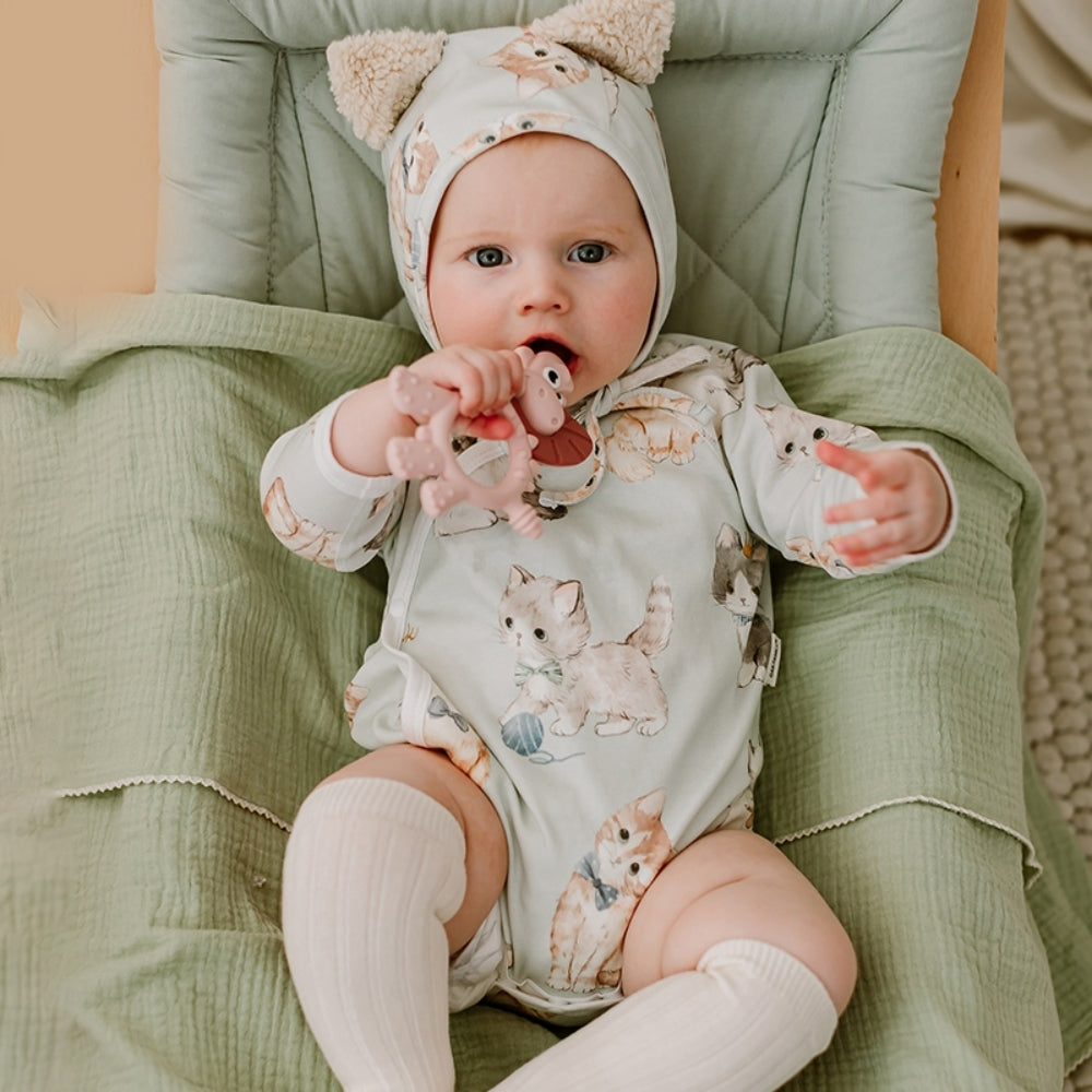 アニマルコットンロンパース 59cm～90cm｜ベビーのロンパース｜ 服