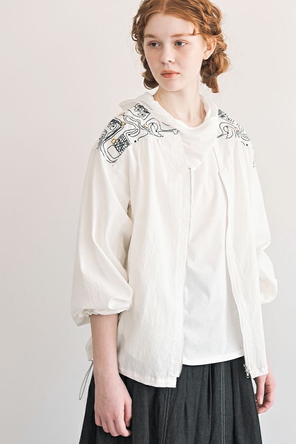 ショルダー刺繍ブルゾン | メゾンドアムウ