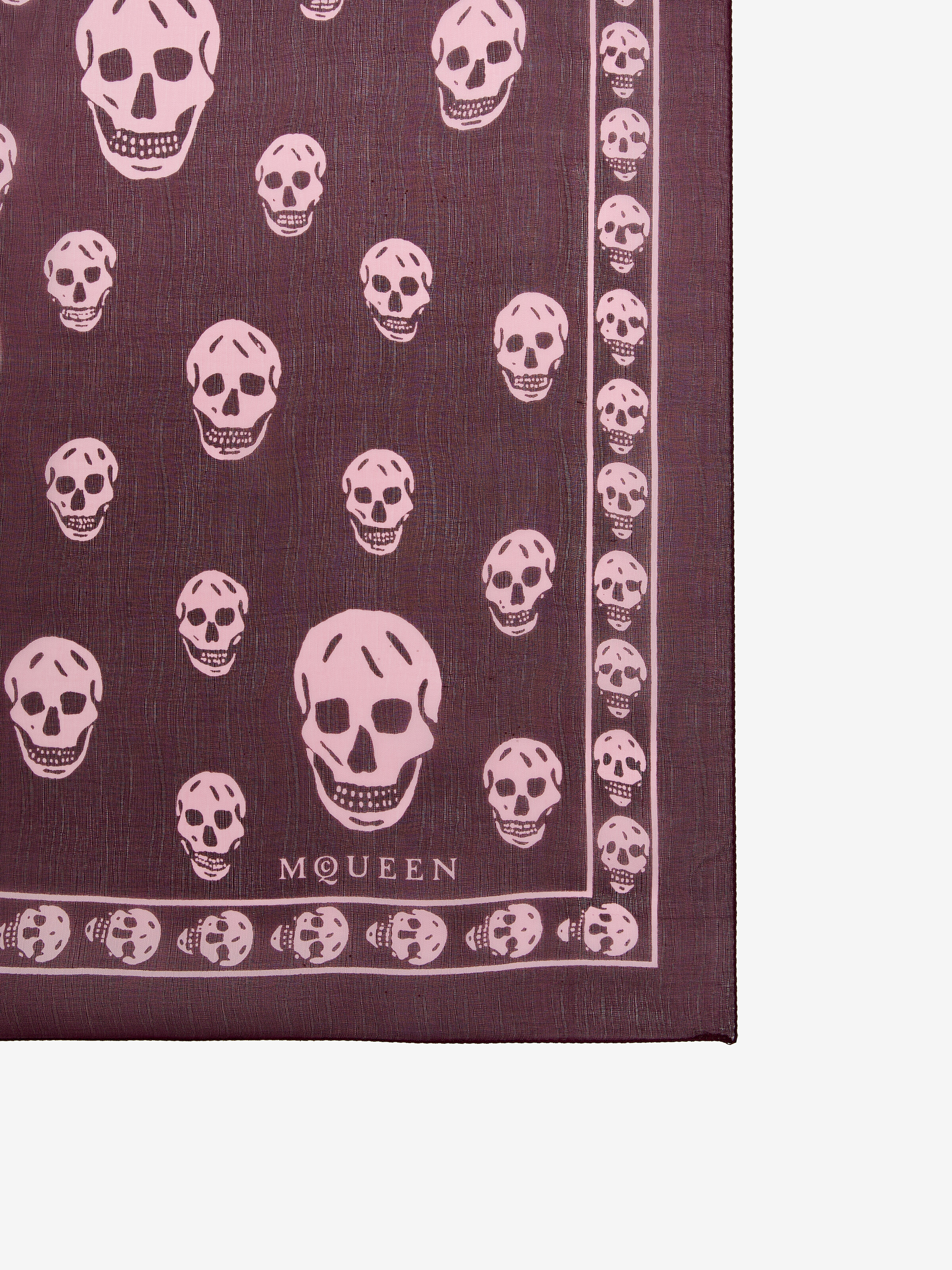 Women's Classic Skull Foulard in Burgundy | McQueen US