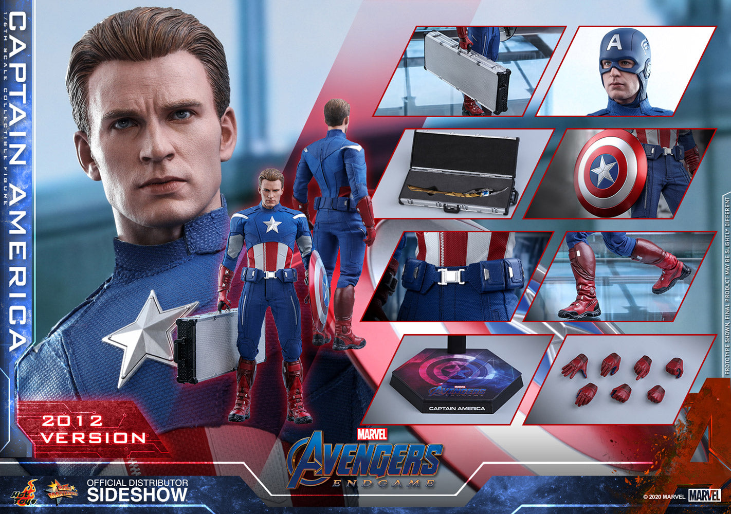 HOT TOYS AVENGERS ENDGAME - CAPTAIN AMERICA (2012 VERSION) 1:6