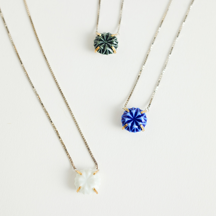 HIZEN jewelry 嬉野吉田焼 セラミック ブリリアントカット ネックレス