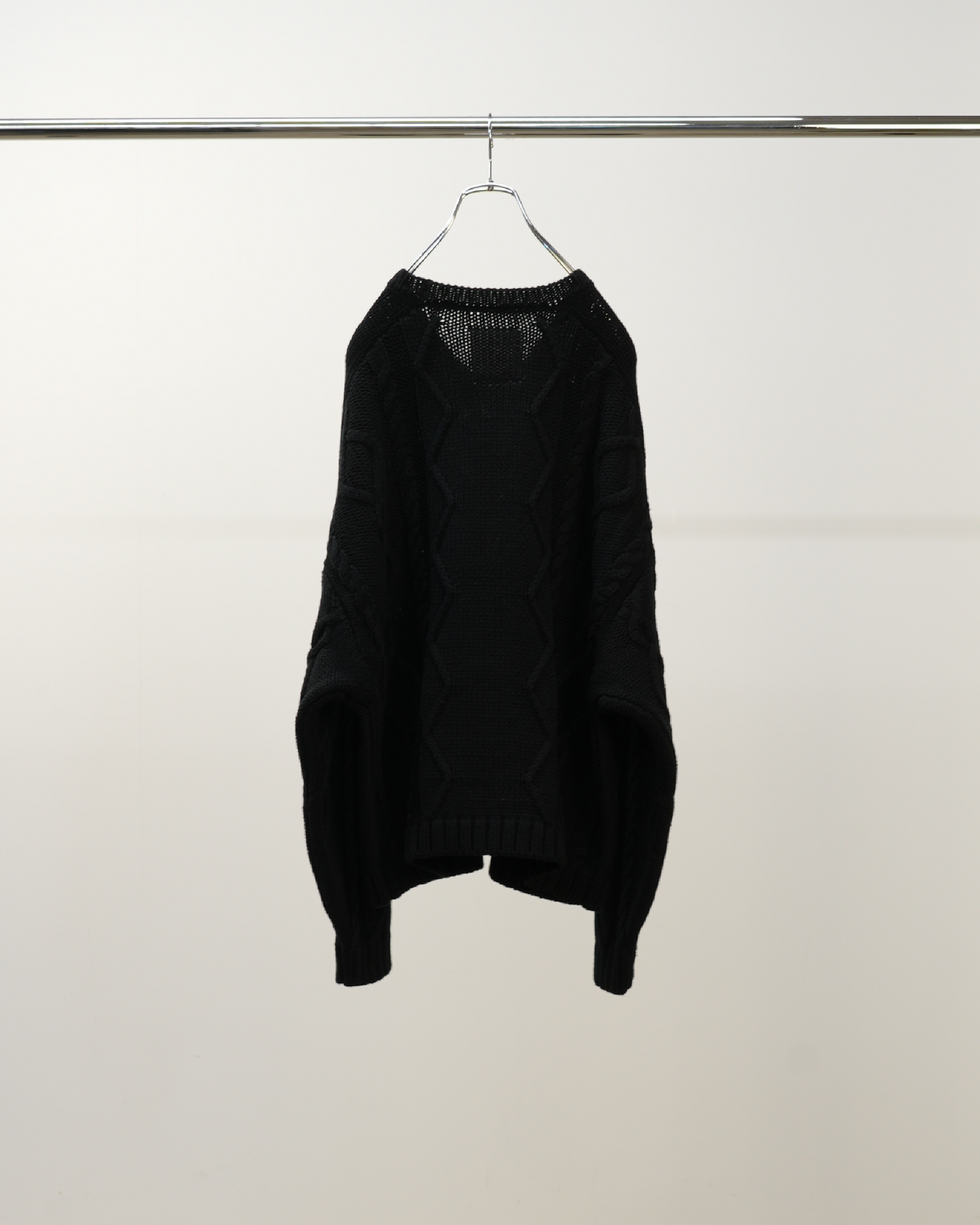 CABLE STICH KNIT(BLACK) – ANCELLM