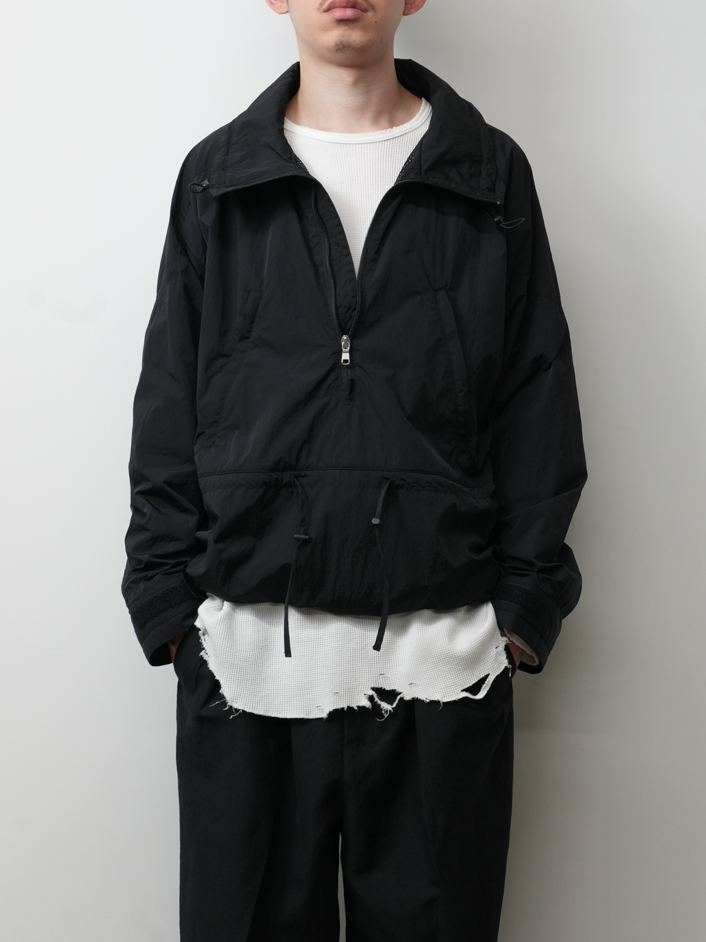 NYLON PULLOVER JACKET(BLACK) – ANCELLM