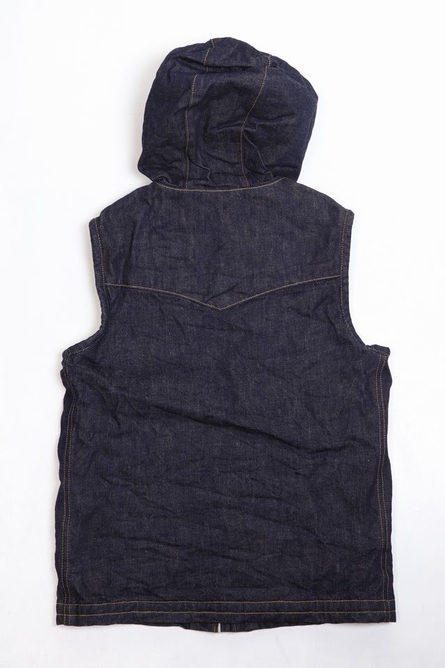 UES/ウエス」フード付きボアベスト【デニム】 - ANCHORS