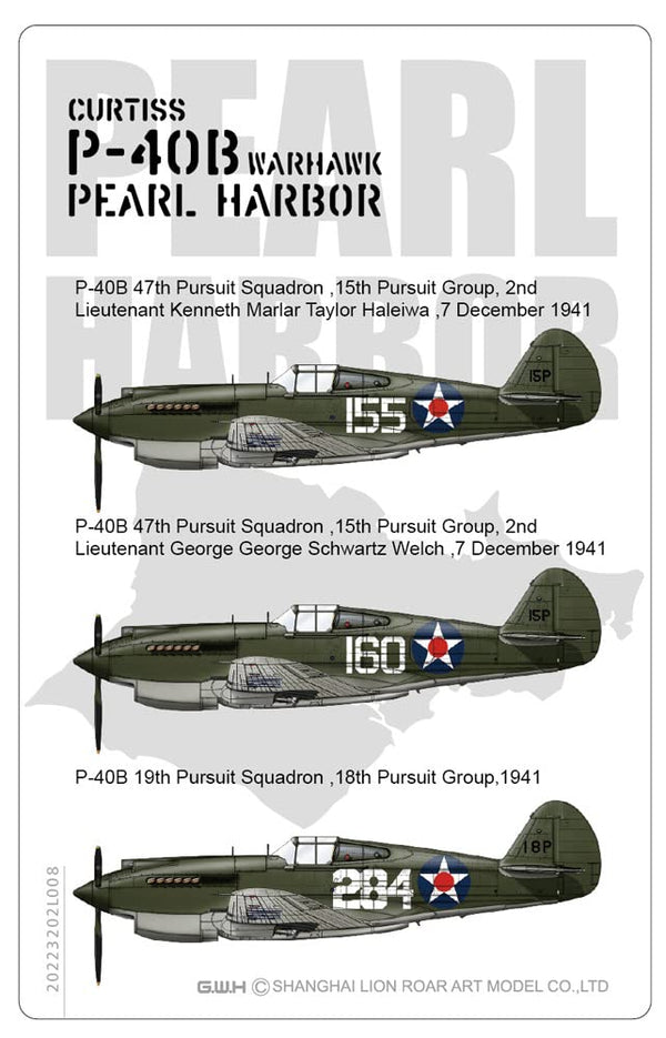 Great Wall Hobby l3202 1/32 P40B Pearl Harbor Special Edition