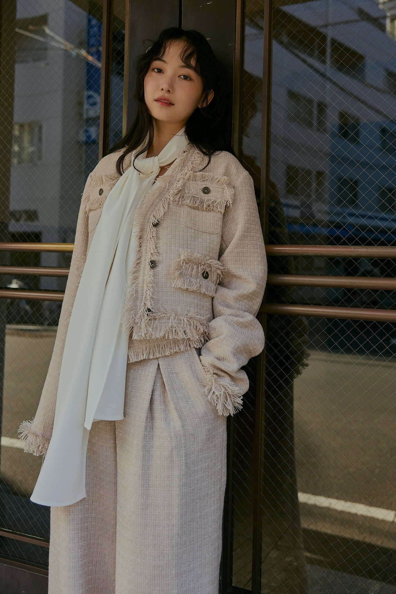 glitter tweed jacket – andequal