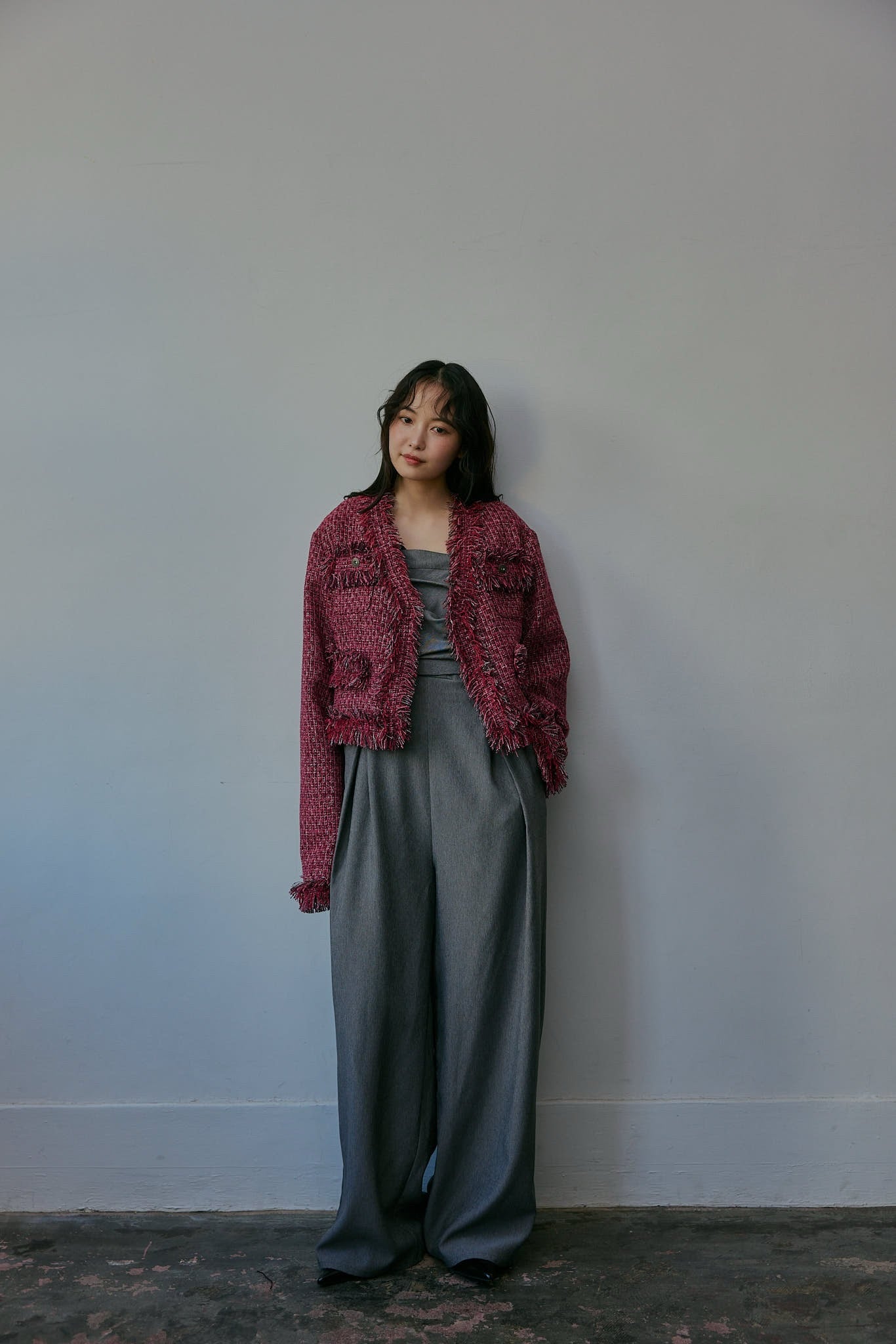 glitter tweed jacket – andequal