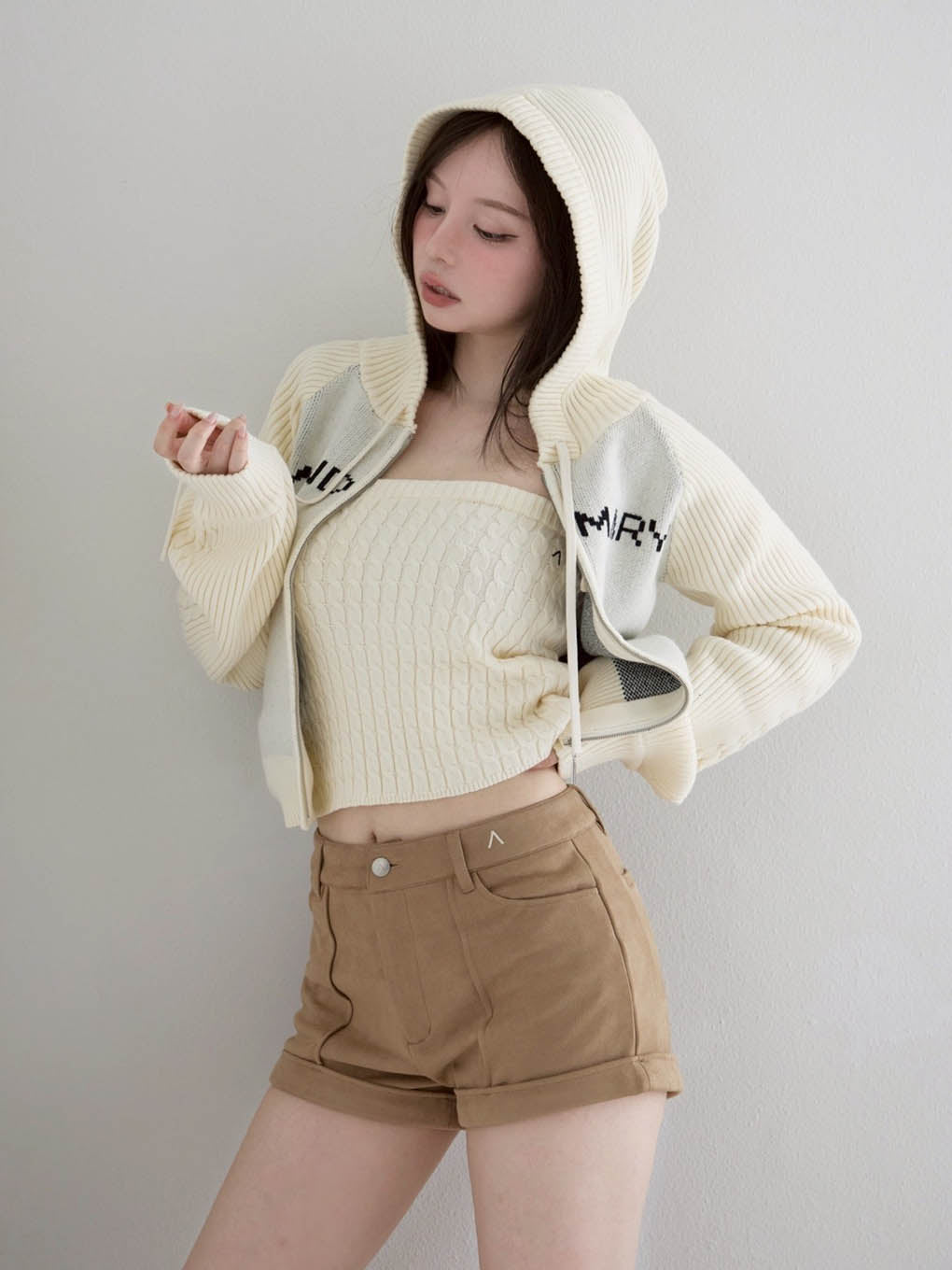 ANDMARY】Jeniffer knit hoodie set