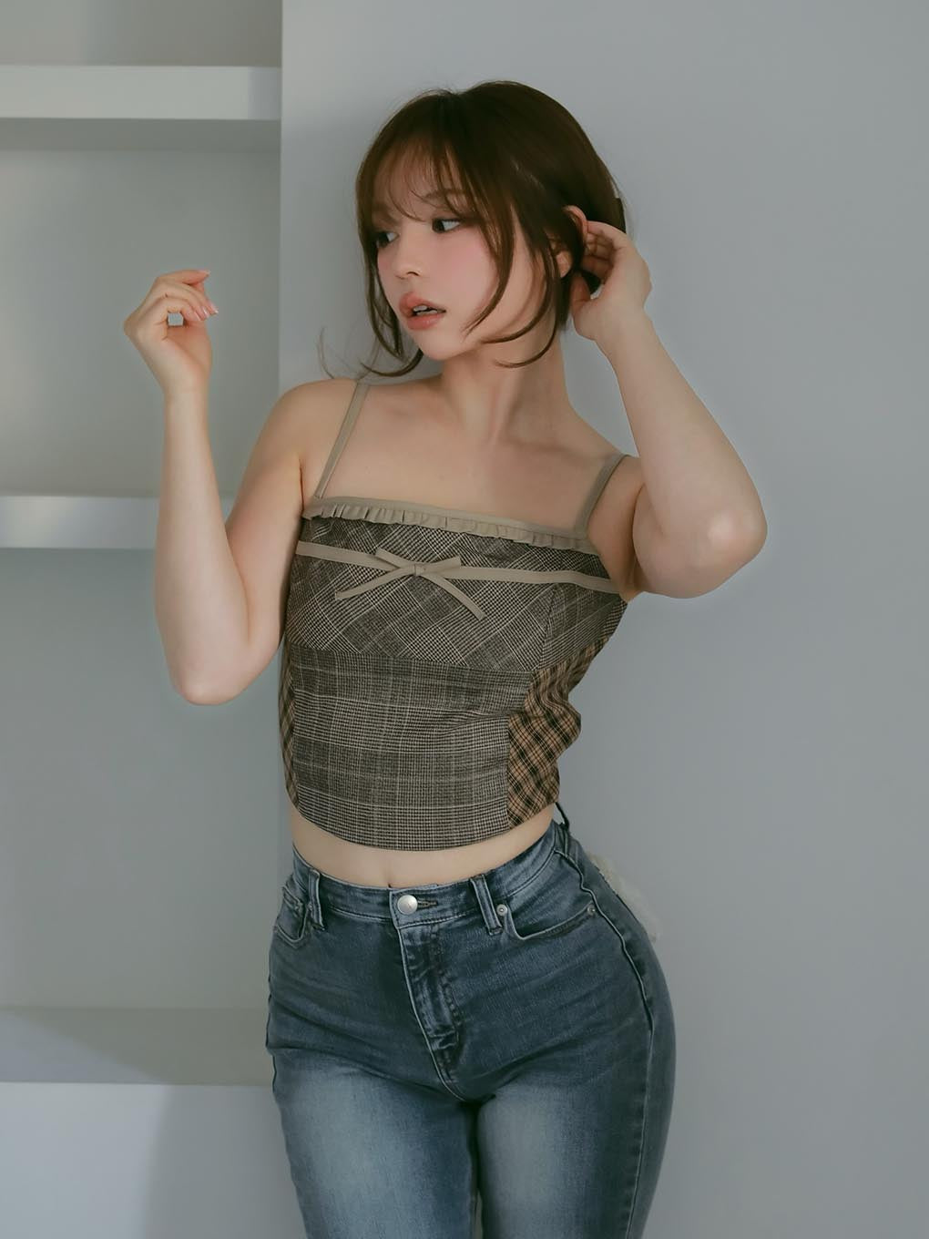 Rimma check set tops