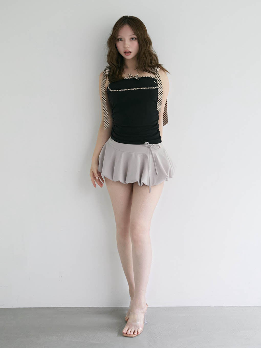 ANDMARY】Alice check ribbon tops