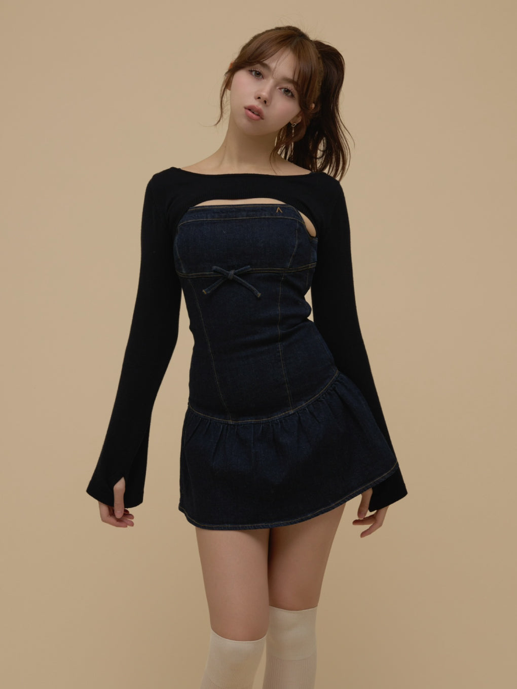 ANDMARY】Bonnie denim mini dress