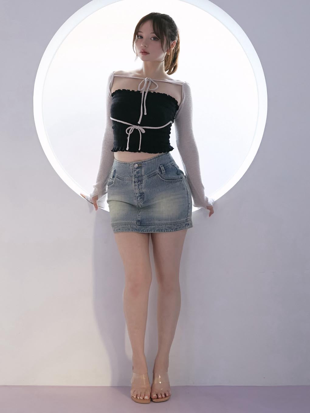 トップス andmary Mei shirring tops ANDMARY】May shirring tops