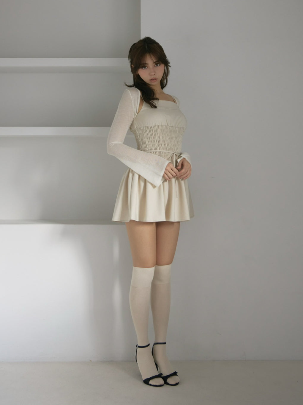 ANDMARY】Betty shirring mini dress