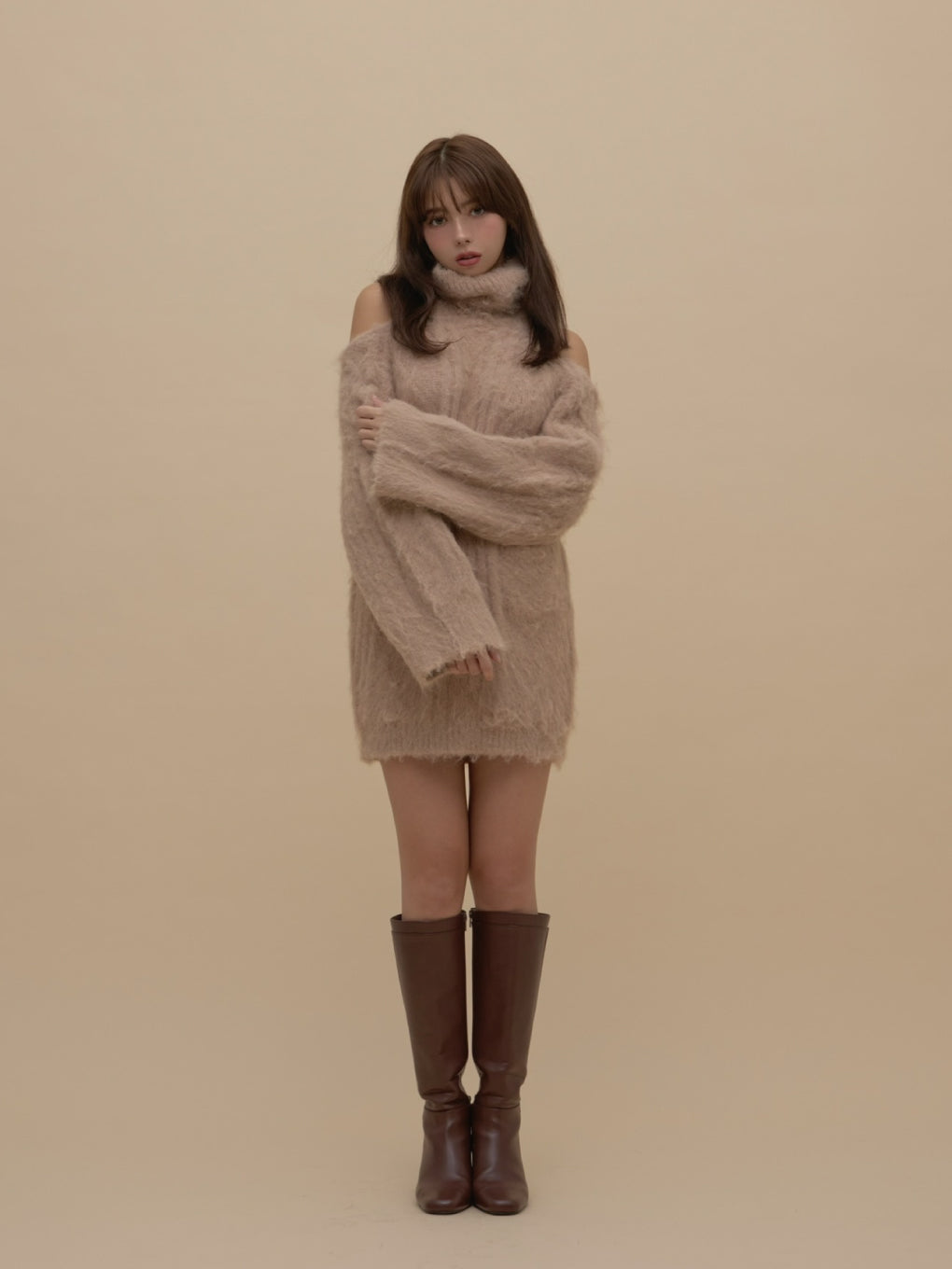 ANDMARY】Allyn cable knit dress