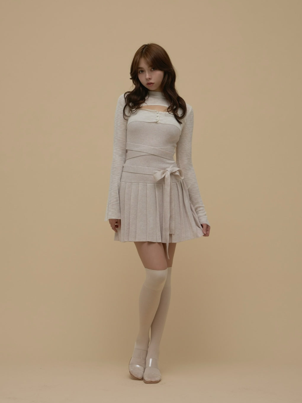 ANDMARY】Mimi ribbon mini dress