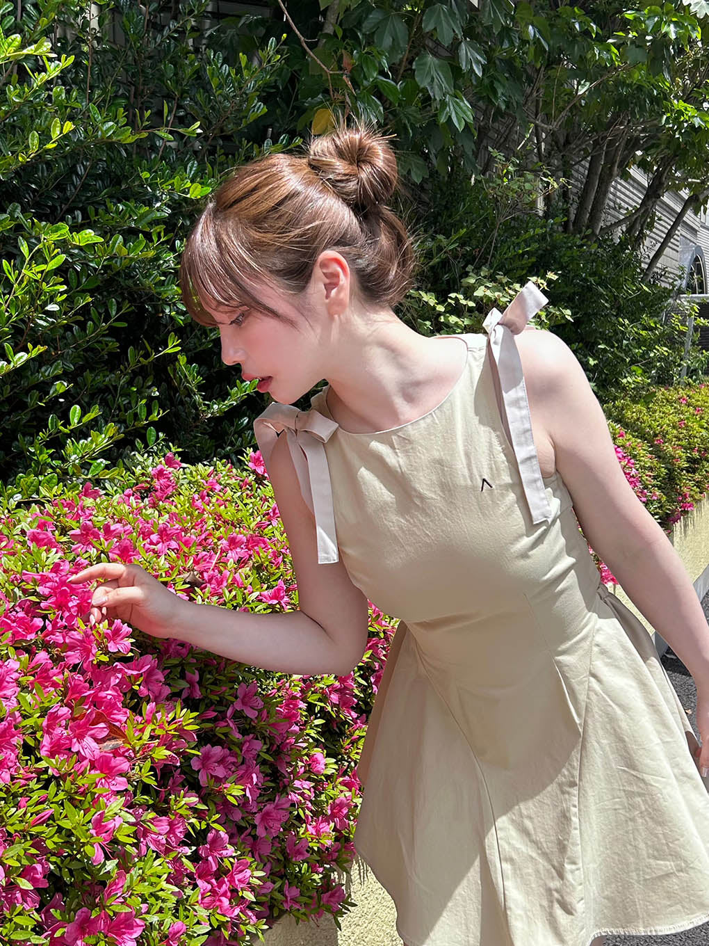 ANDMARY】Jozy ribbon flare mini dress