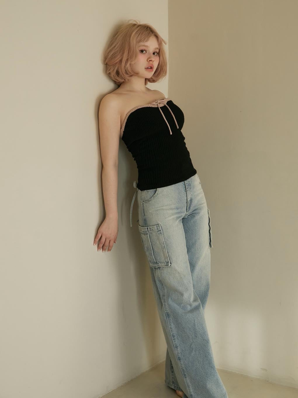 ANDMARY】Tiana knit bare tops