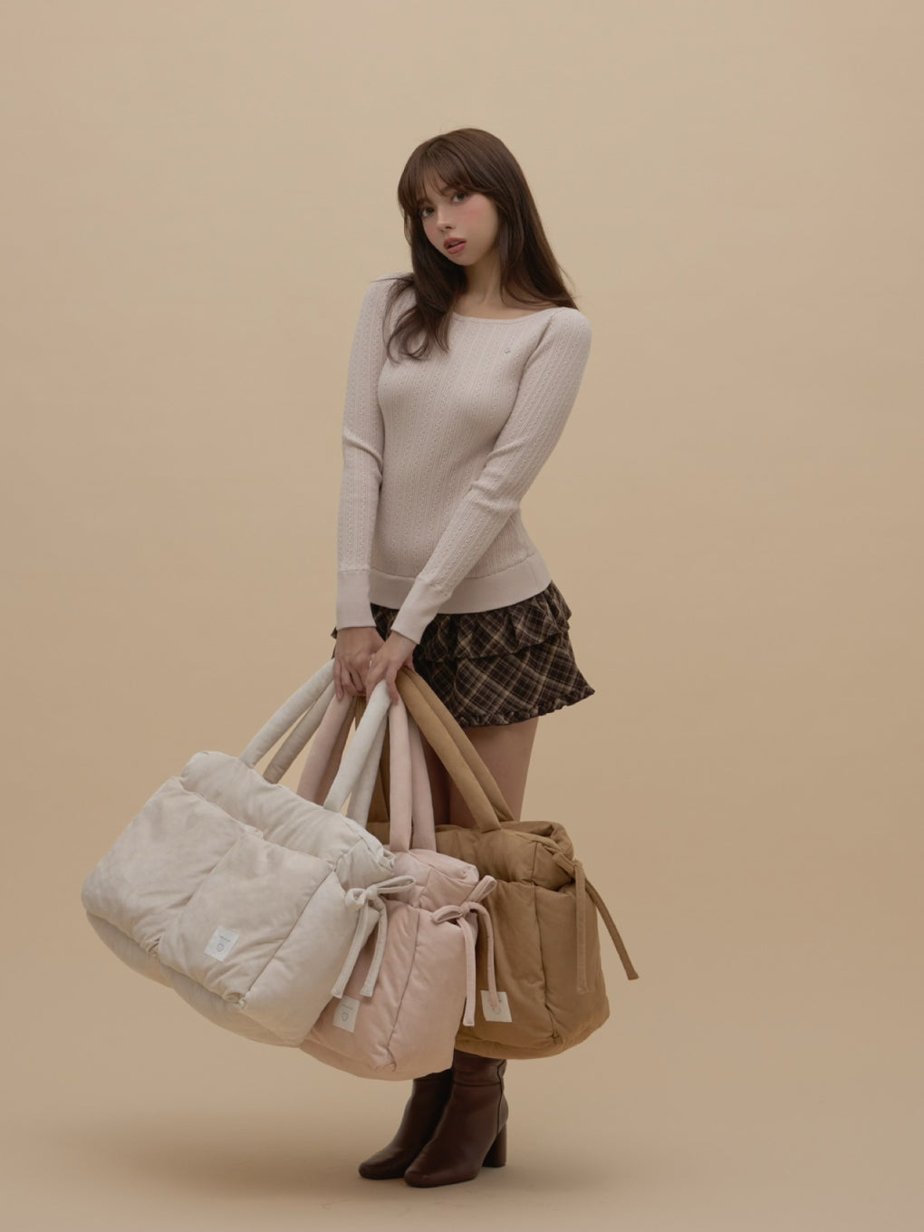 ANDMARY】Mary quilting suede bag