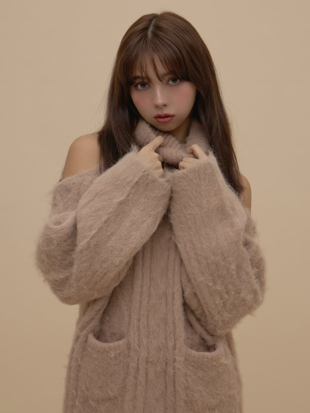 ANDMARY】Allyn cable knit dress