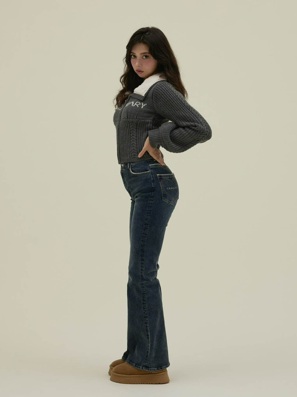 ANDMARY】Mary logo zip tops