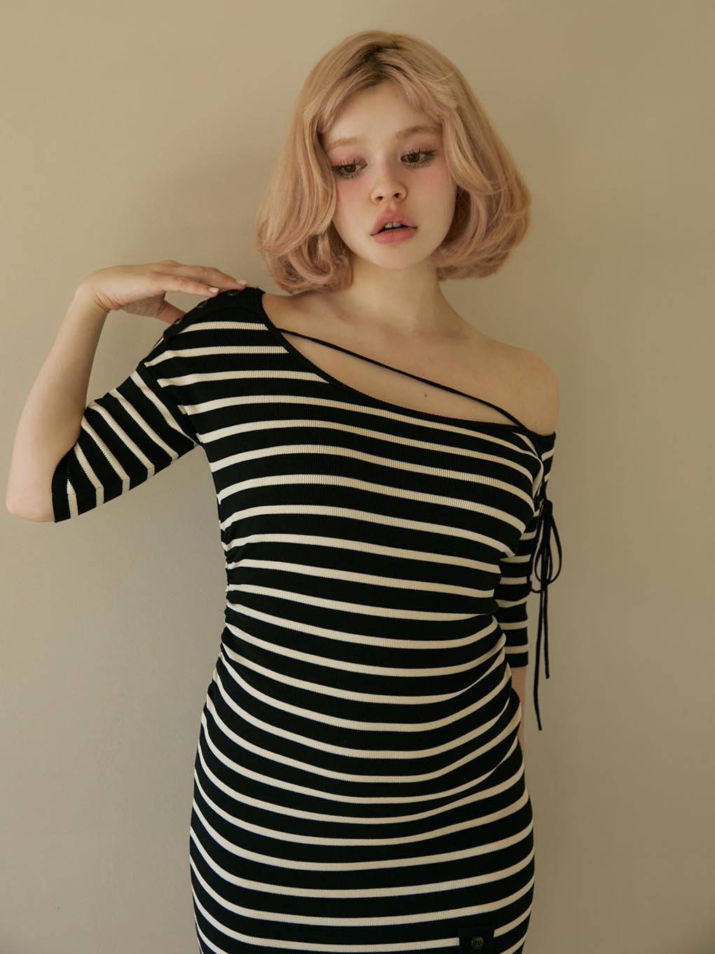 ANDMARY】Connie ribbon mini dress