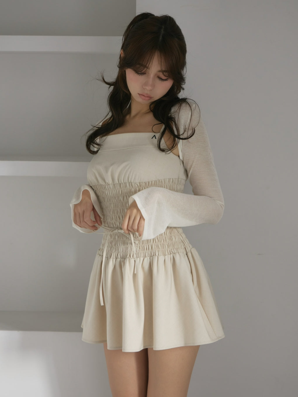 ANDMARY】Betty shirring mini dress