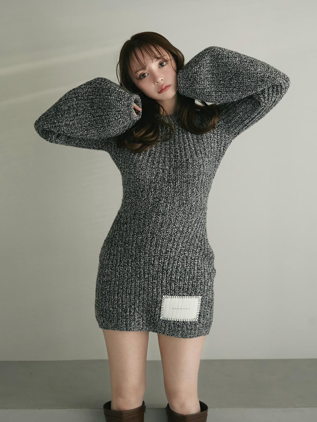 ANDMARY】Mel knit mini dress