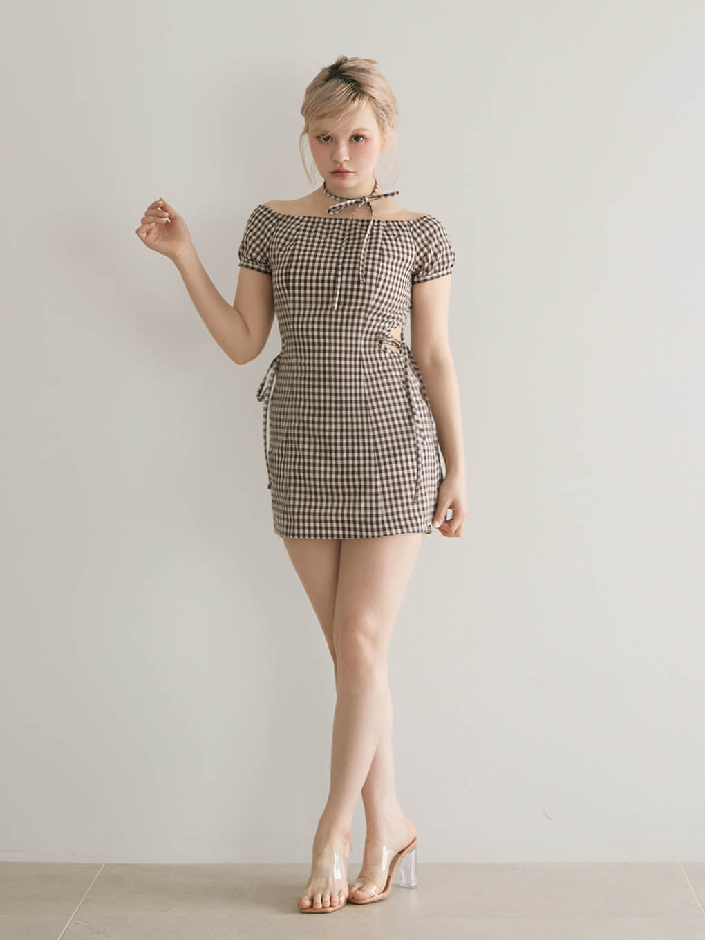 ANDMARY】Becky check mini dress