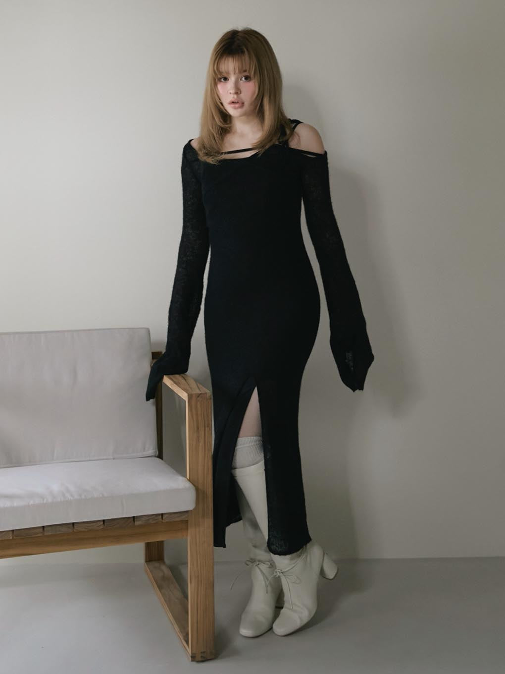 ANDMARY】Lamia knit set dress