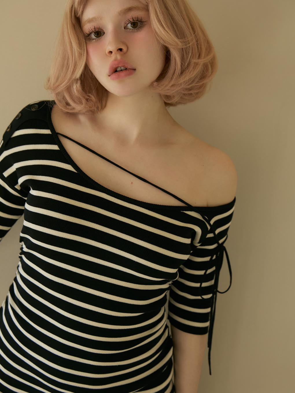 ANDMARY】Connie ribbon mini dress