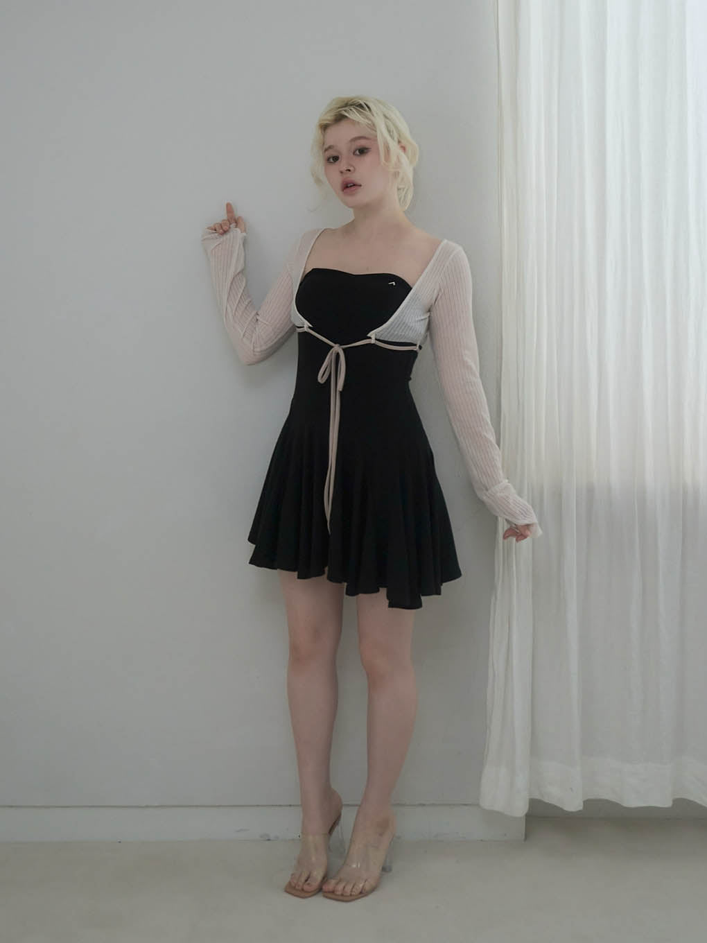 ANDMARY】Lona ribbon mini dress