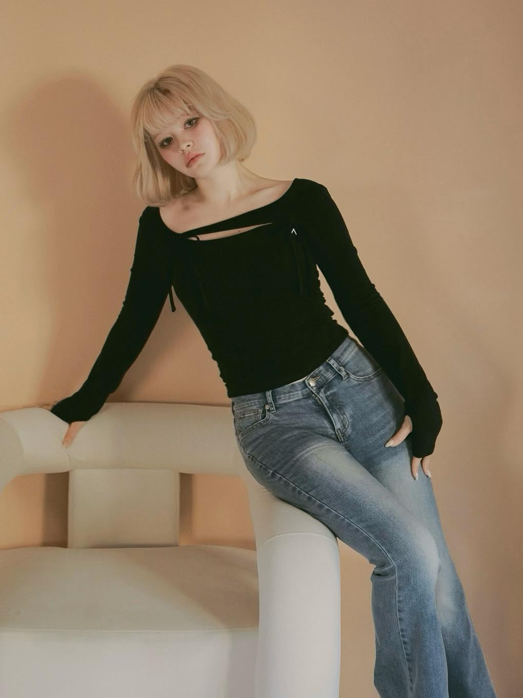 ANDMARY】Ami ribbon tops