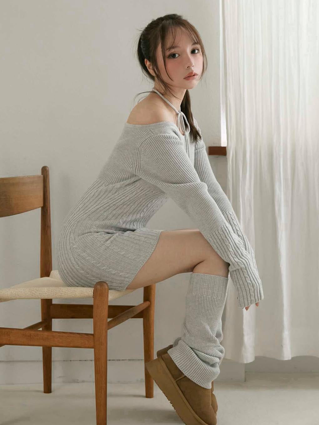 ANDMARY】Dercey leg warmer dress
